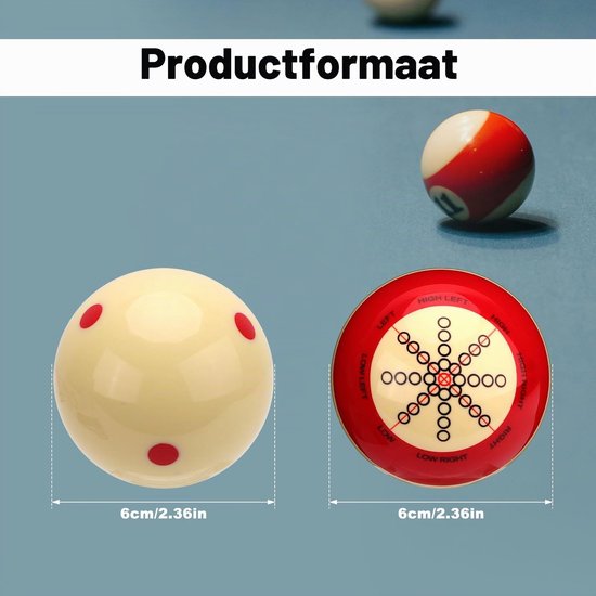 2st Biljarttraining Keu Bal, Zwembad Training Ballen Biljart Oefen Accessoires Biljart Training Pooltafel Training Red Dot Keu Bal Biljart Keu Bal voor Spellen Sport Biljarttafel — afbeelding 2