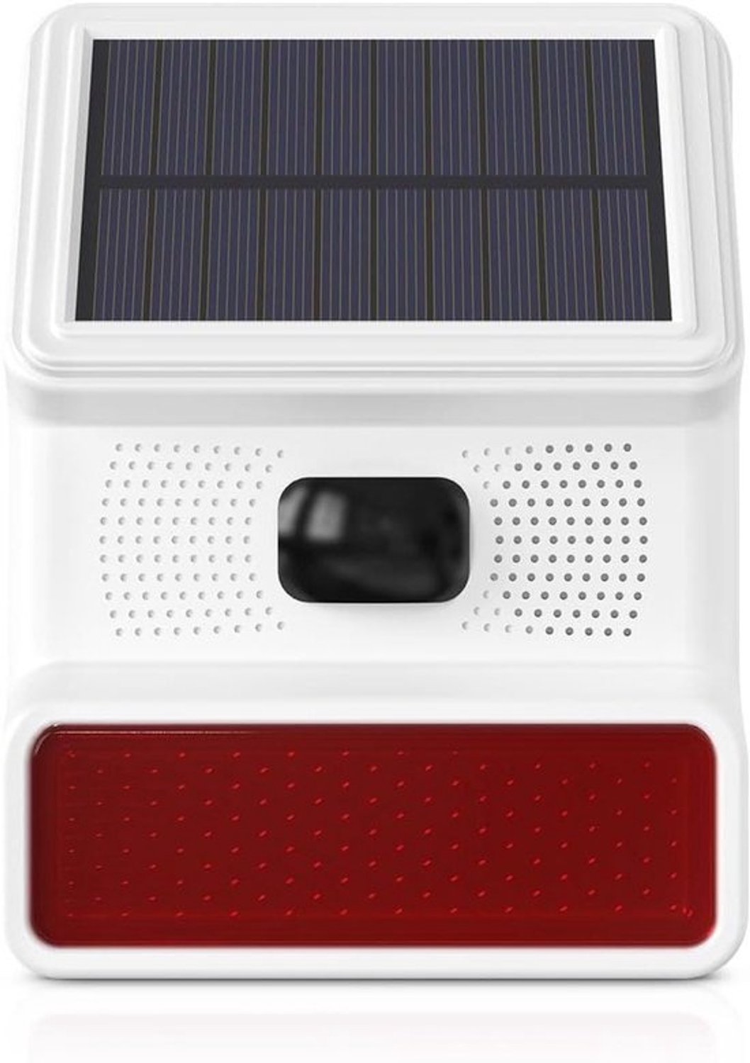 Alarm op zonne-energie - Sirene met licht - Beveiliging voor thuis - IP65 waterdicht - 100 decibel - Zwart