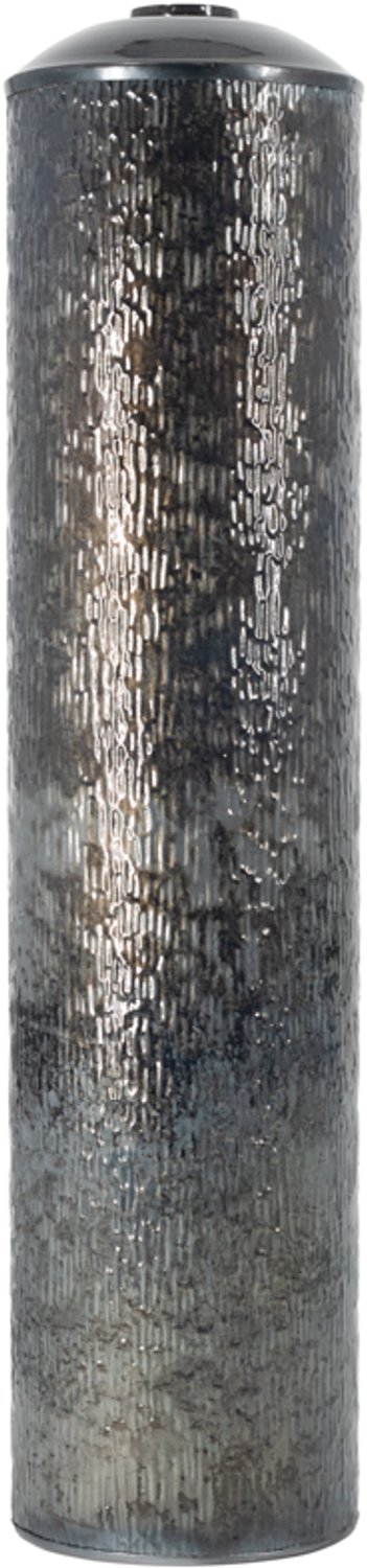 Metalen vaas striped blue stone