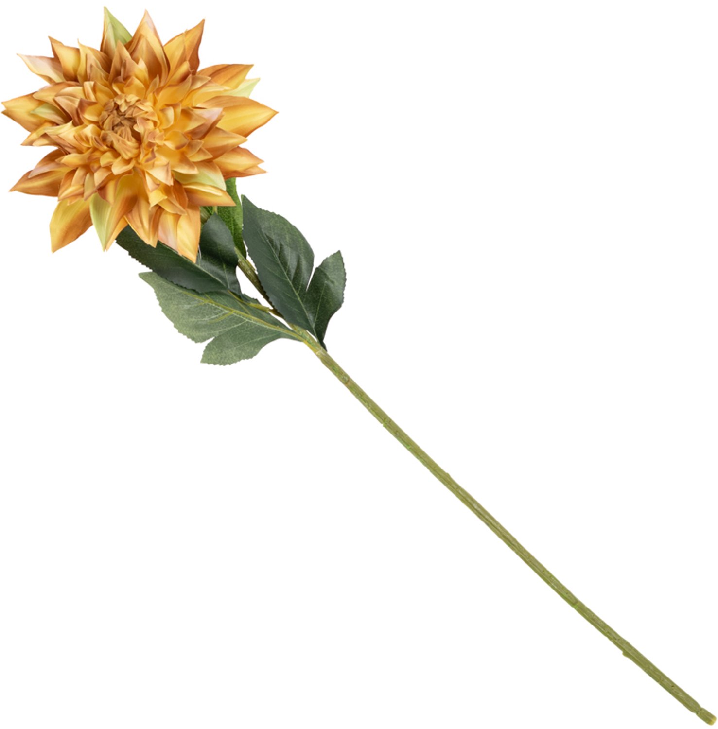 Kunstbloem chrysant 80cm geel