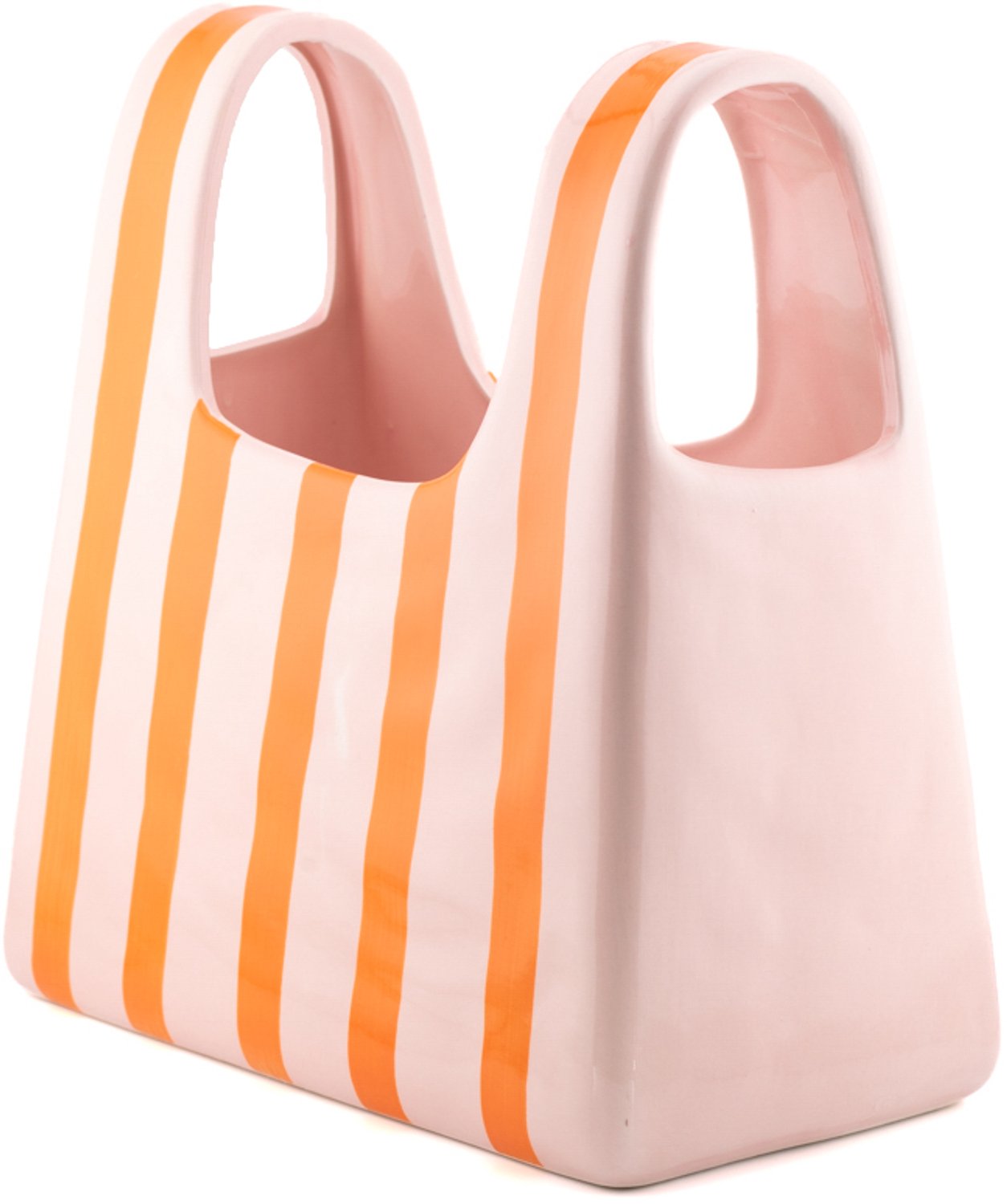 Aardewerk vaas Striped tas L
