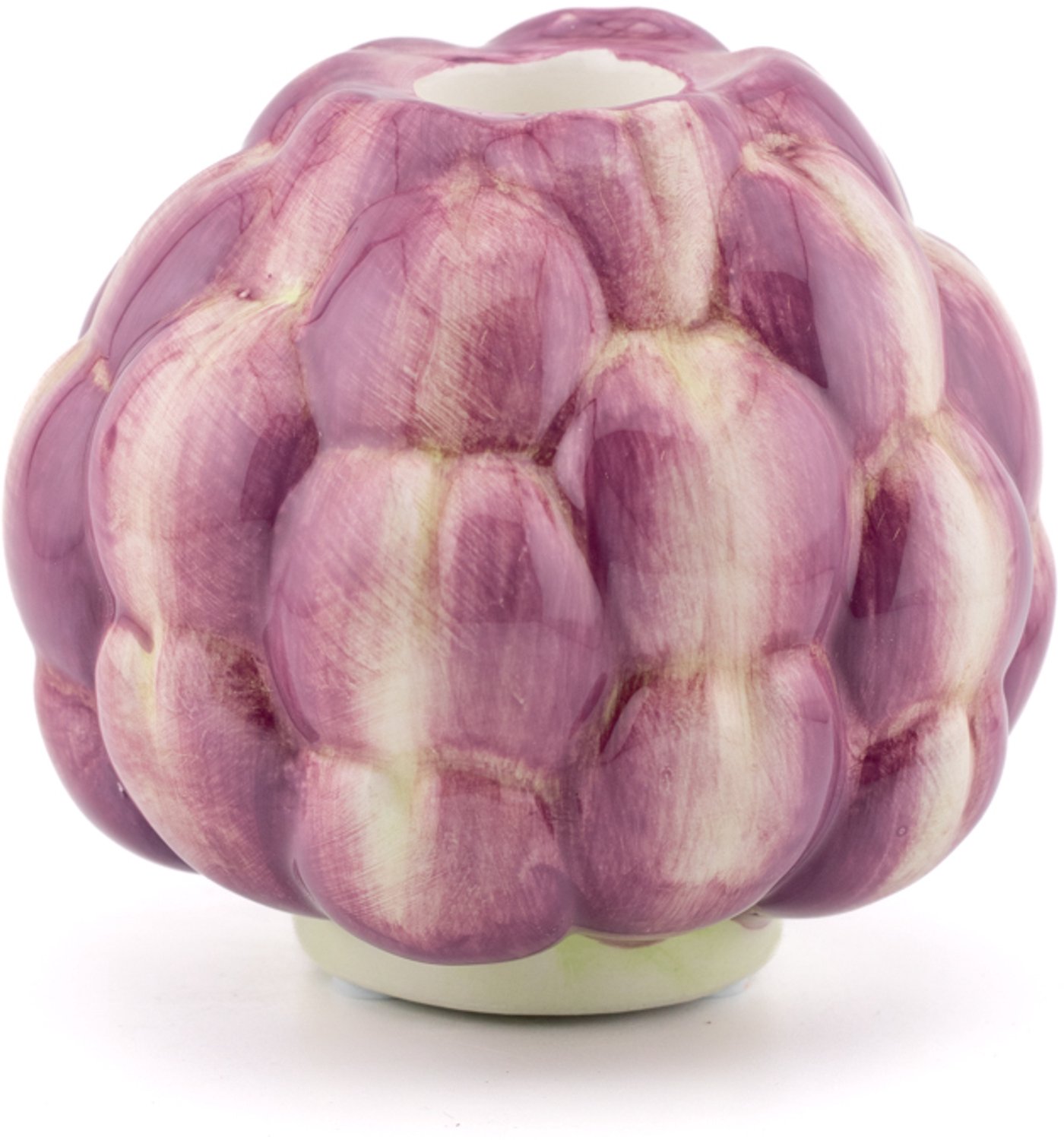 Aardewerk kaarsenstandaard artichok