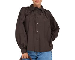 ONLY - ONLRIVER LS SHIRT OX WVN Dames Blouse