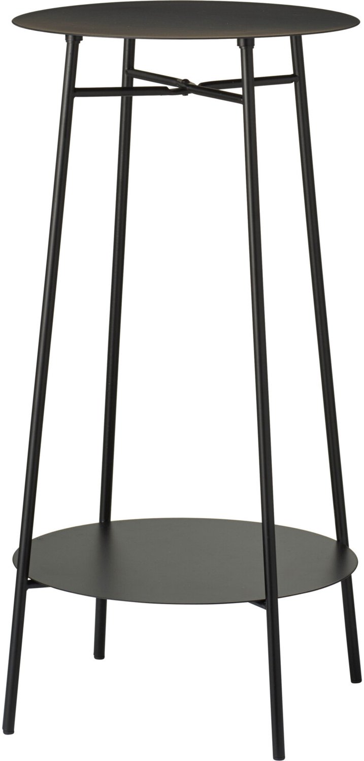 Home & Styling Collection Home Styling Collection - Hoge metalen bijzettafel RENI met planken, Ø 35 x 60 cm Zwart
