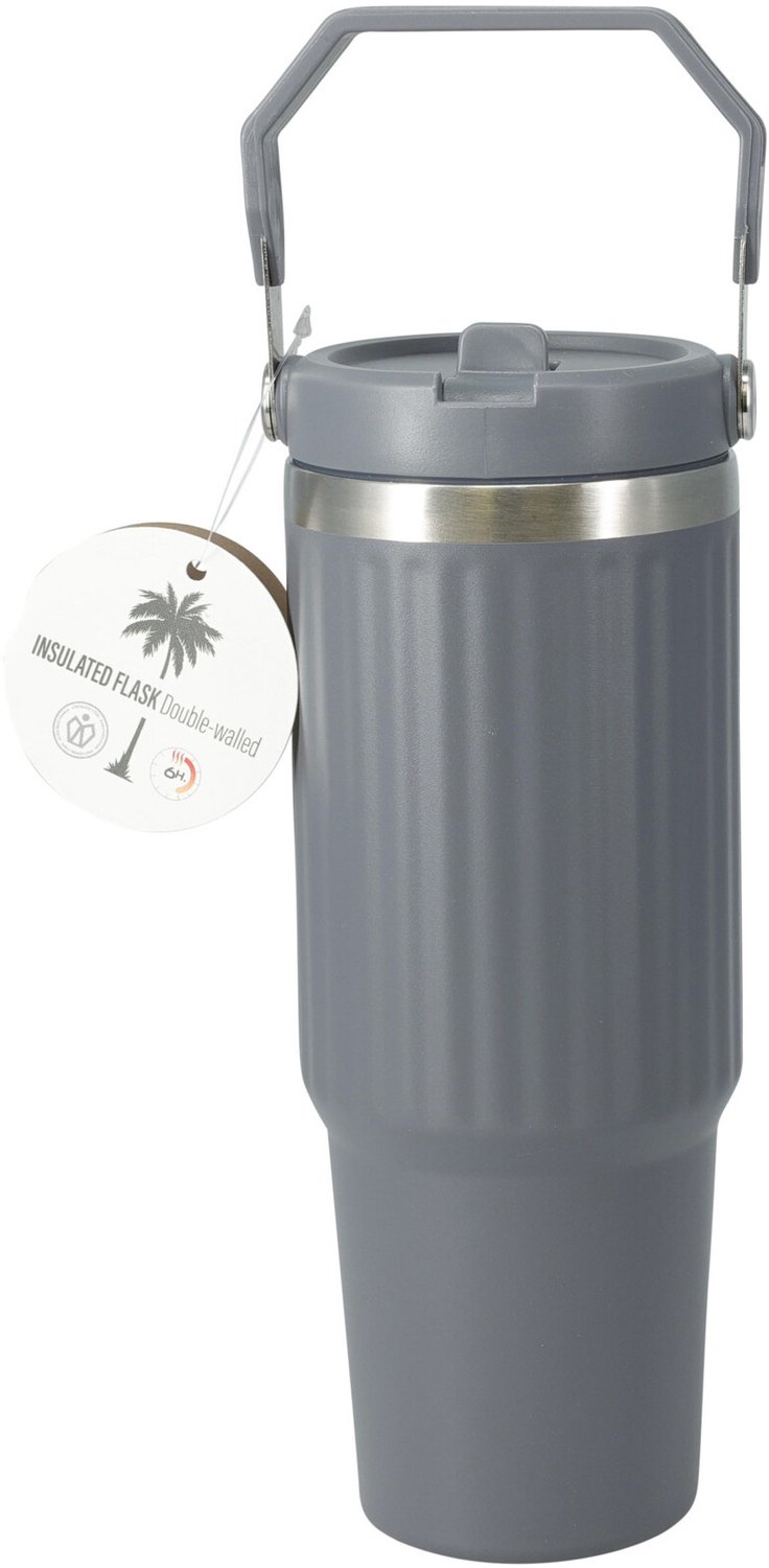 EH Excellent Houseware - Stalen thermosfles met handvat VARMÖ, 900 ml - grijs