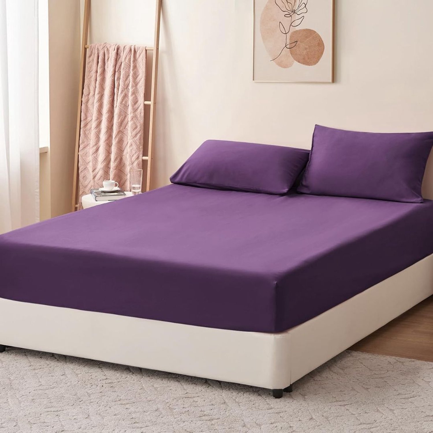 Zolvano® Matrasovertrek 90x200 - Dekbedovertrek - Hoeslaken - Matrasbeschermer - Extra Zacht - Slaapcomfort-Paars