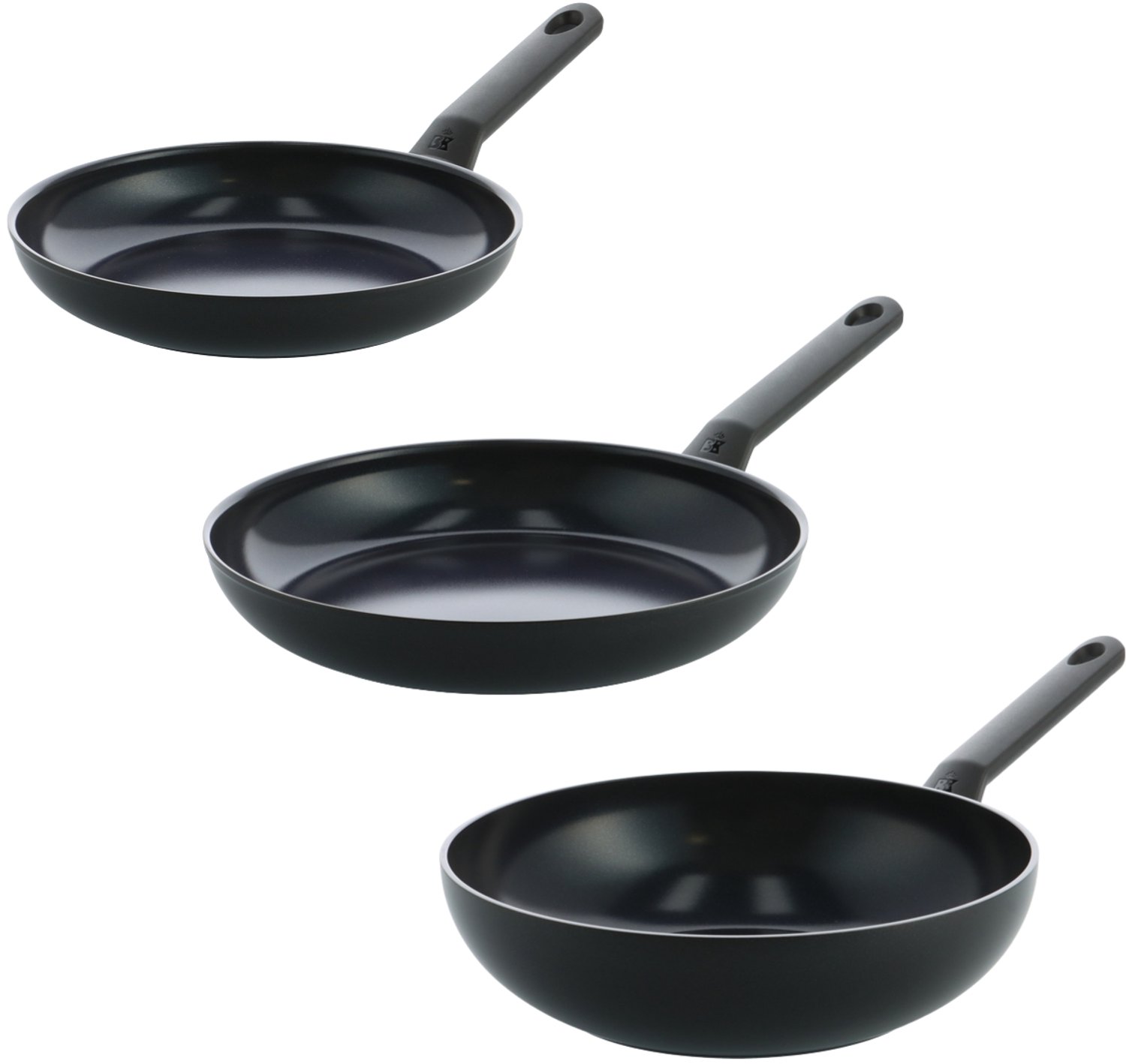Blue Label Induction 3pc set (2 frypans + wok)