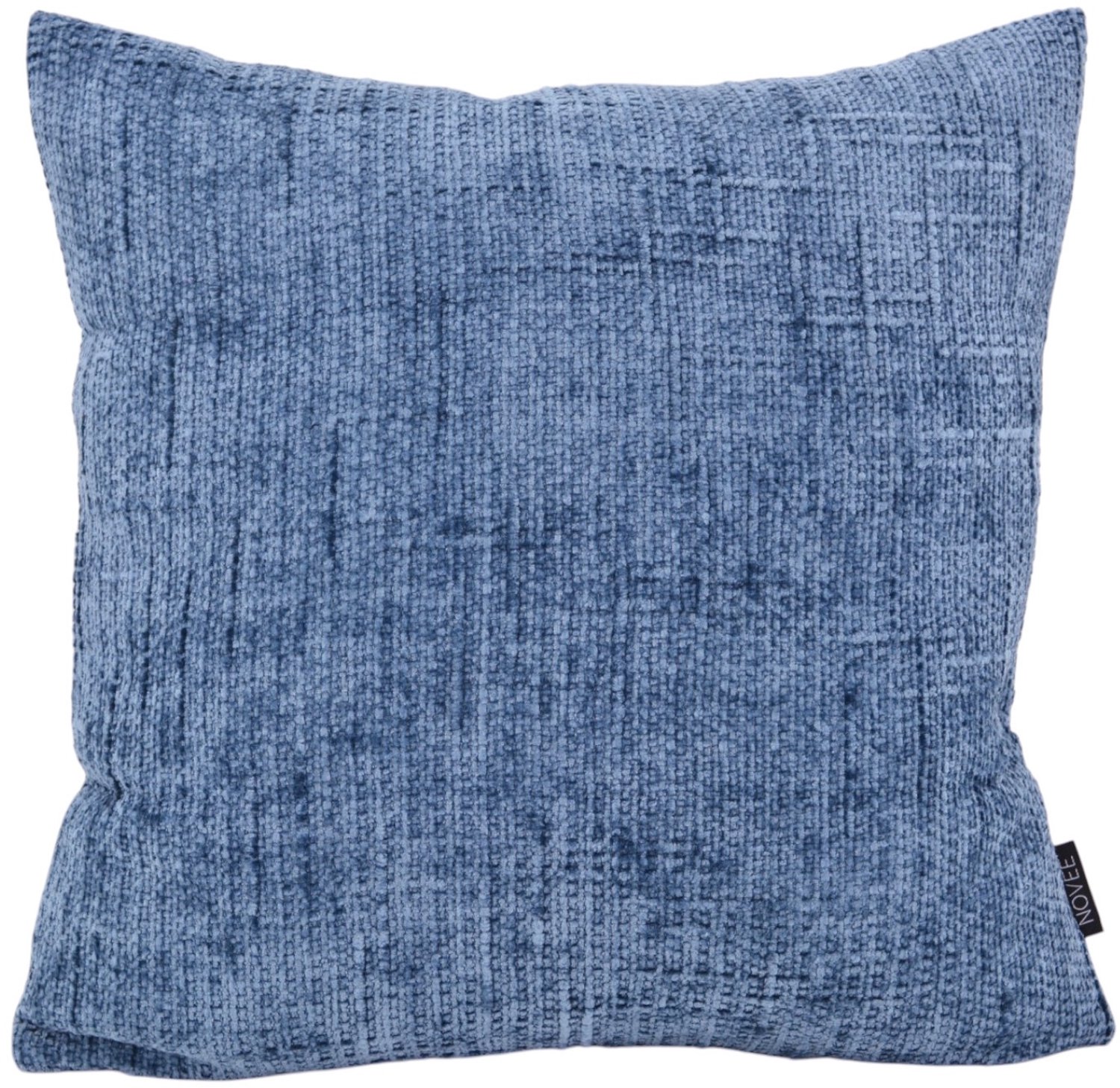 NOVÉE Chenille Stripe Blauw Kussenhoes | 45x45 cm | Polyester