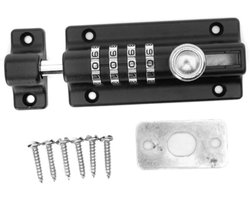 Combi Bolt Deurslot - 4 Wiel Combinatie Bout - Weerbestendig - Hoge Beveiliging voor Thuis en Garages - Vemera