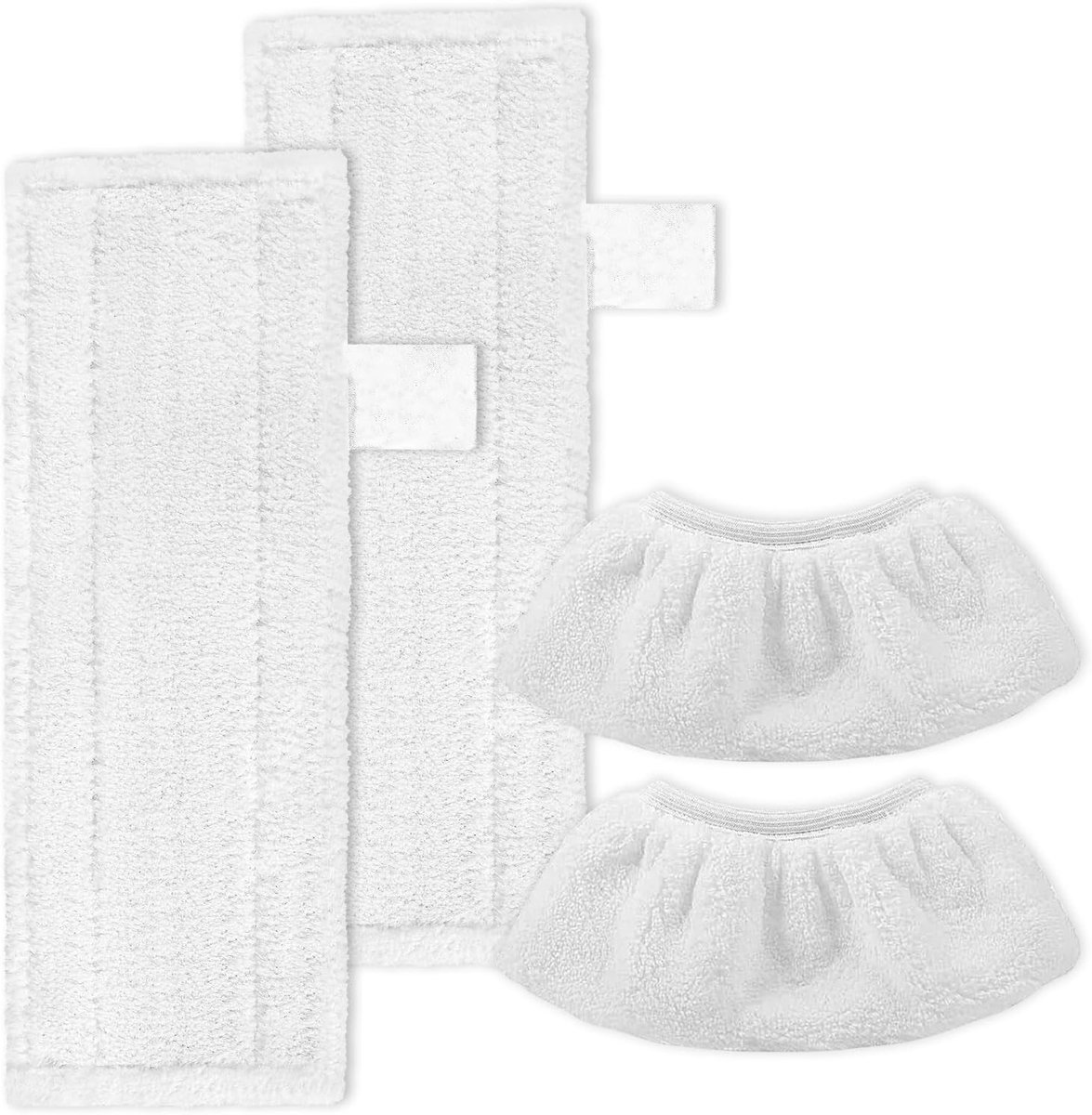 2+2 Witte Stoomreiniger Pads Geschikt voor Karcher EasyFix SC3, SC4, SC5 - Hoogwaardige Vervangingspads voor Effectieve Stoomreiniging
