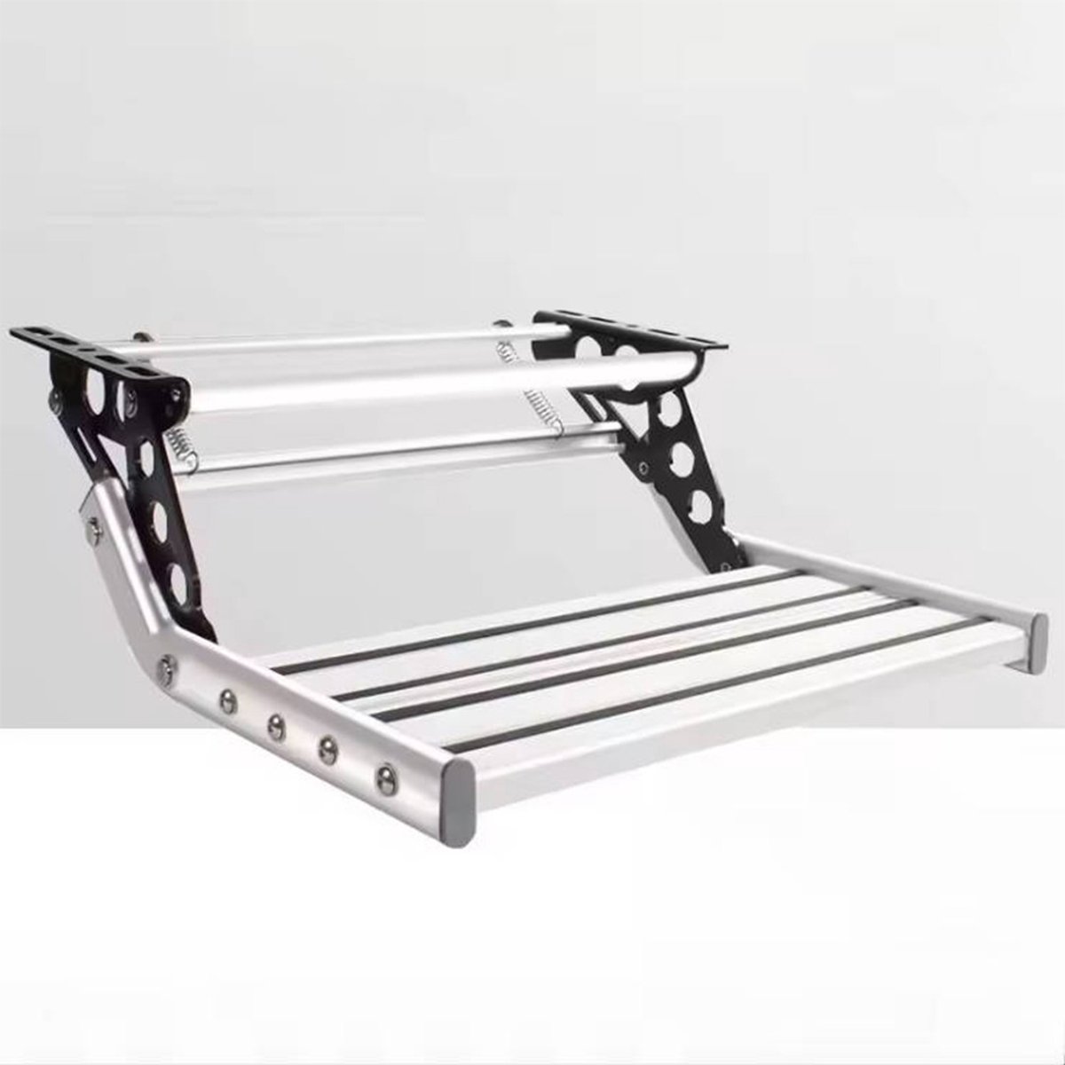Instaptreden Campers (200 kg) - Opklapbare Treeplanken - Handmatig Opklapbaar - 50.1 x 48.4 cm - - Camper - Caravan- Camping - Aluminium
