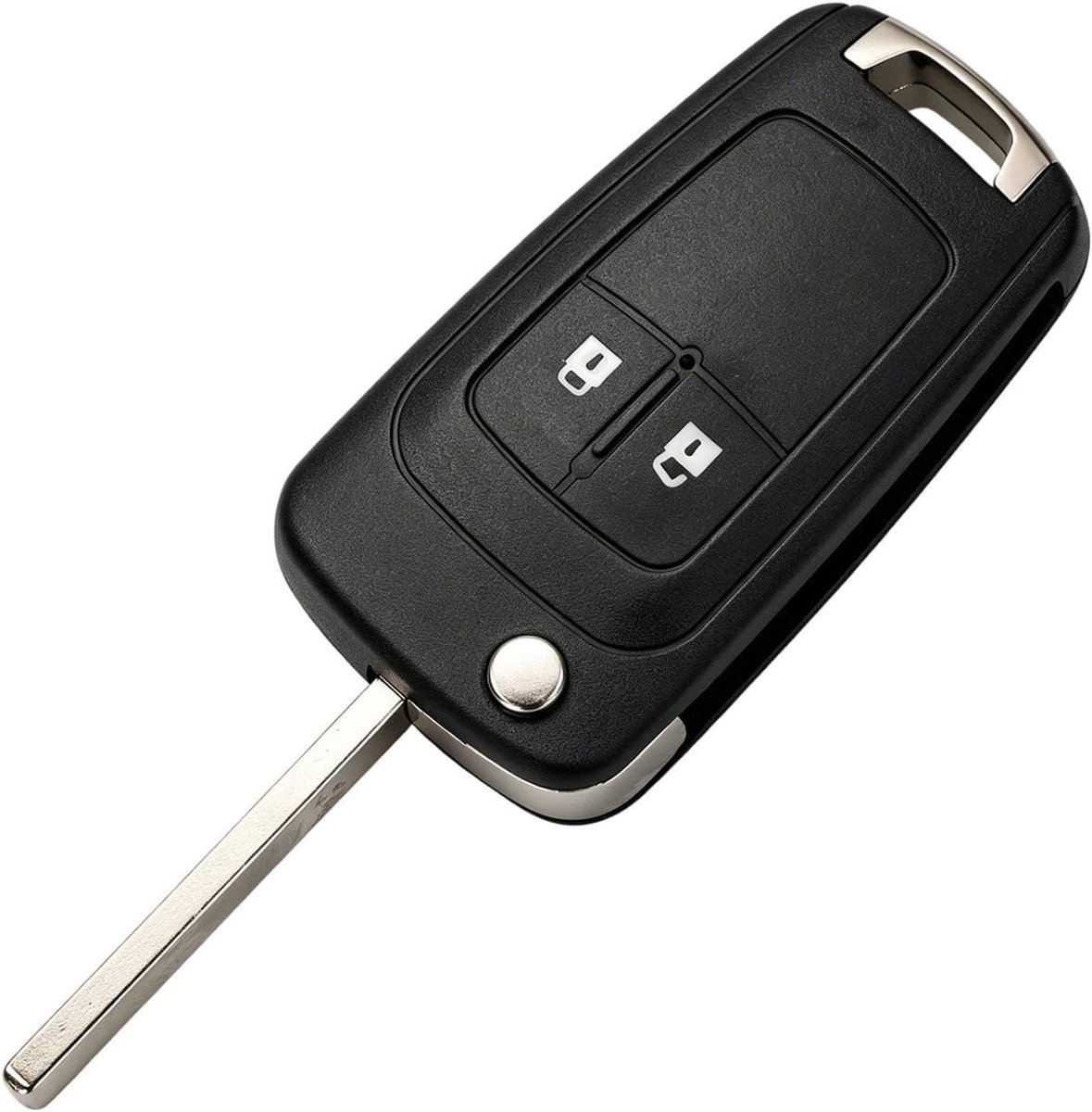 Autosleutelbehuizing met 2 knoppen en afstandsbediening voor Opel en Chevrolet modellen, vervangende sleutel met lemmet en sleutelaccessoires