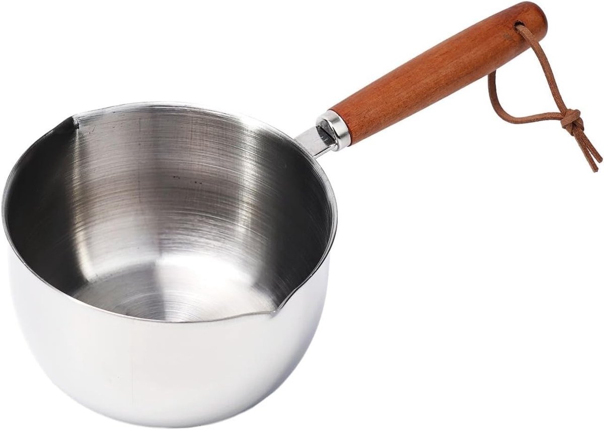 RVS Sauspan met Tuit - Mini Melting Pot voor Koffie, Melk en Boter - Ideaal voor Thuis, Keuken of Restaurant (500ml)