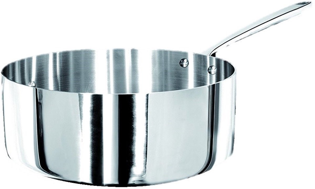Pentole Agnelli Hoge steelpan, aluminium diep 24 cm staal - ShopVlot