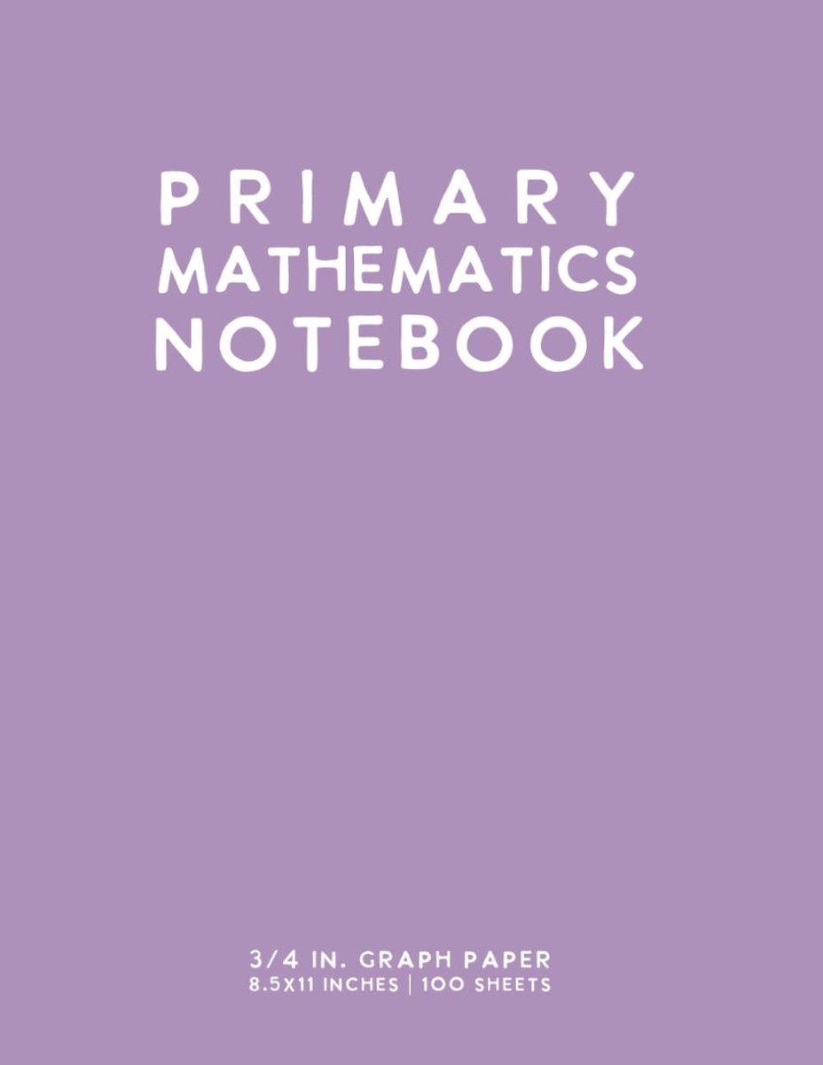 Primary Mathematics Notebook (Light Purple): 3/4 Inch Graph Paper Journal by schoolnest - ShopVlot
