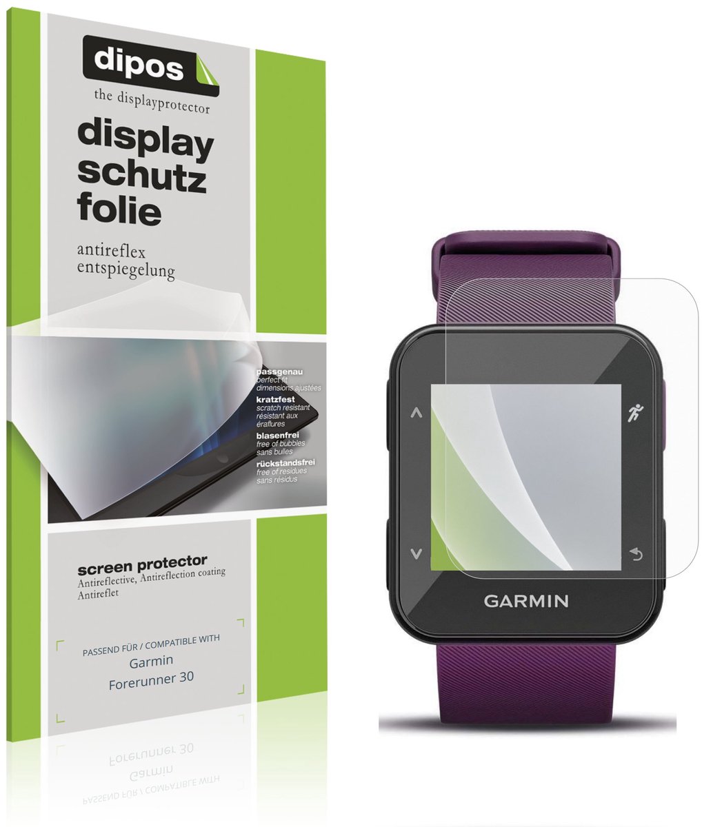 dipos – 6x Matte Beschermfolie geschikt voor Garmin Forerunner 30 | Krasbestendige & antireflecterende Screenprotector Ultra-Thin