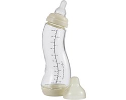 Difrax 250 ml Glazen Natural S-fles met Anti koliek