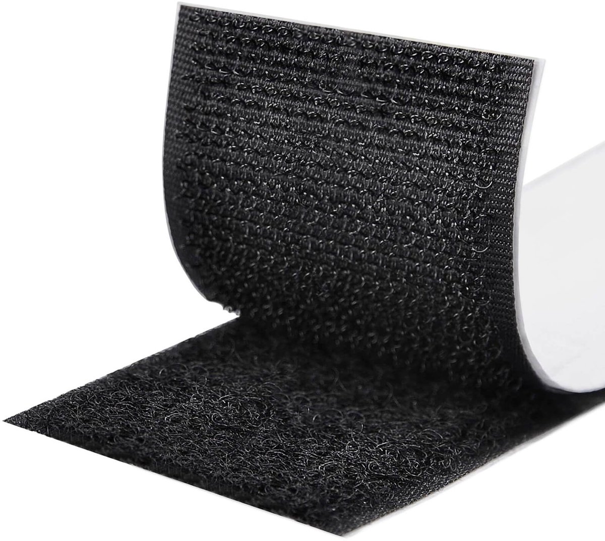 Fesoar Klittenband Zelfklevend Extra Sterk, Dubbelzijdig Klittenband Hook and Loop Tape (Zwart, 50 mm x 5 m) - ShopVlot