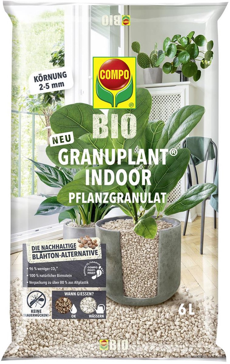 COMPO BIO Granuplant Indoor Plantgranulaat 6 Liter