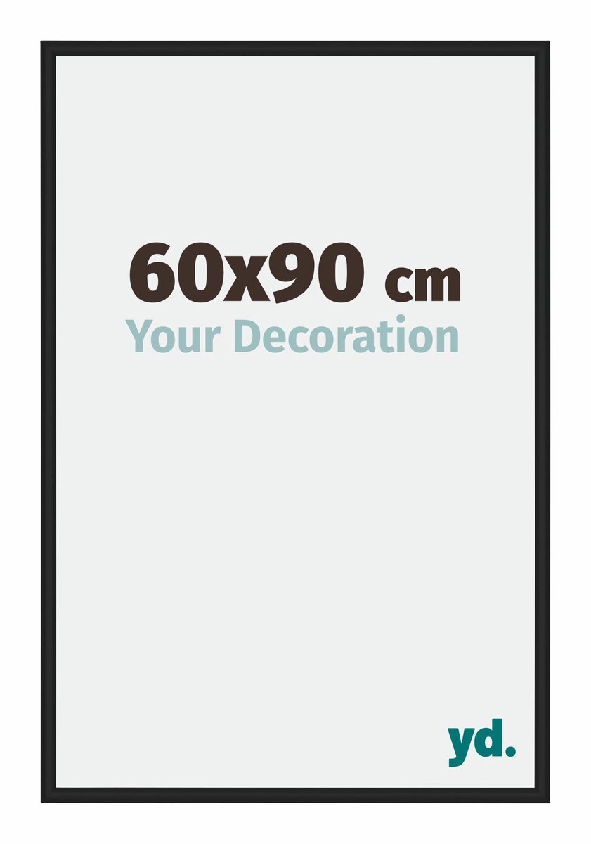 yd. Your Decoration - Fotolijst 60x90 cm - Aluminium - Zwart Hoogglans - Miami