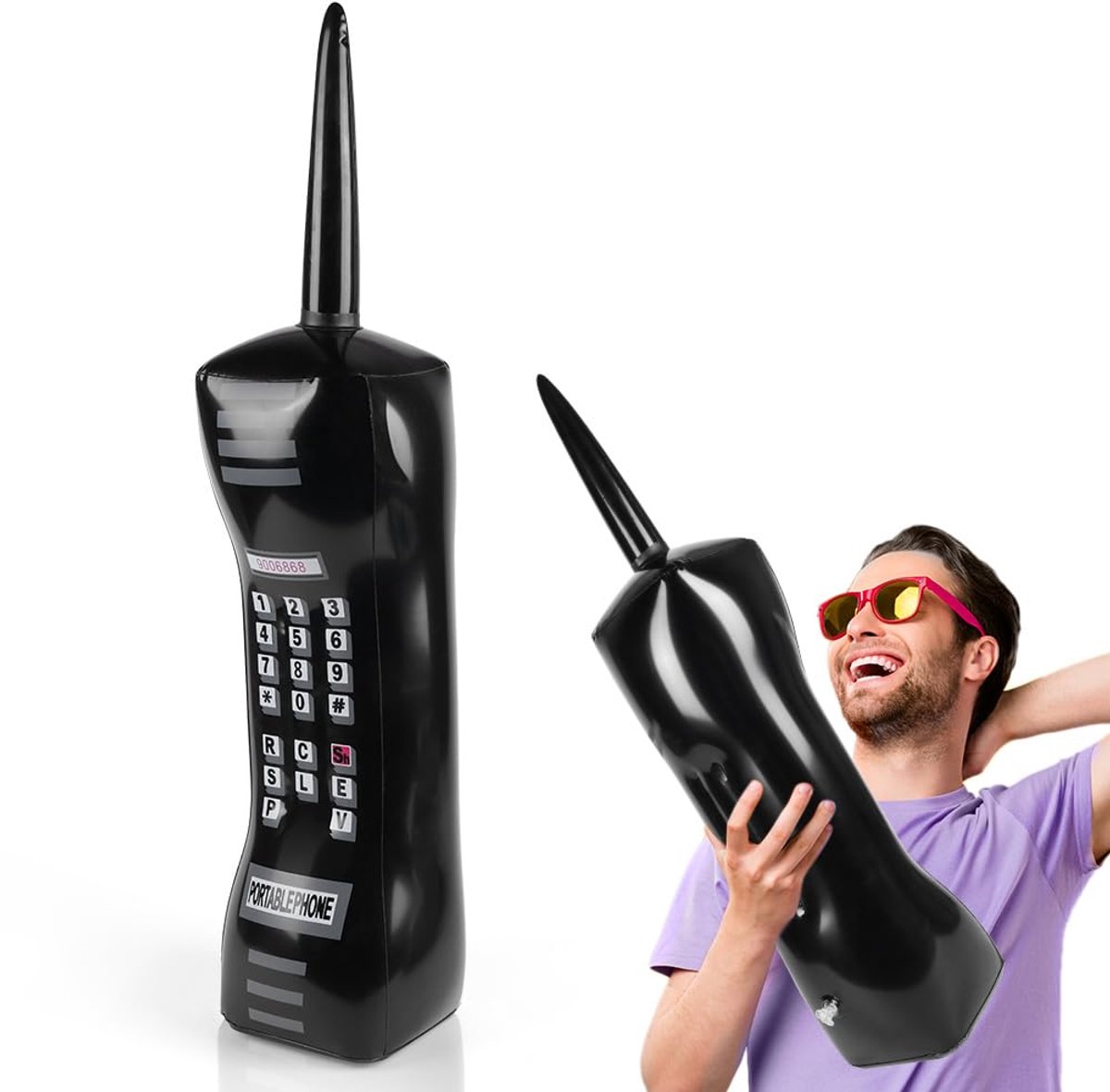 Opblaasbare mobiele telefoon - oversized rekwisiet - vrijgezellenfeest prop - leuk voor 80s 90s thema - ShopVlot