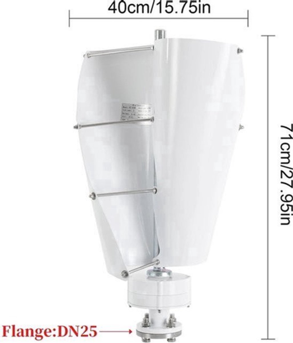 Verticale Windturbine – Duurzame Energie – Kleine Windgenerator – Stille Turbine – 500W Vermogen – IP67 Waterdicht