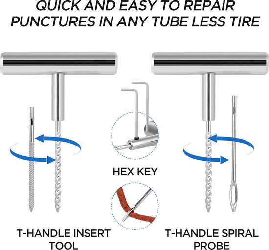 Band Reparatie Set - Lekke Band Herstel - Onderweg Repareren - 55 Delige Kit - Universeel - Niet Van Toepassing — afbeelding 4