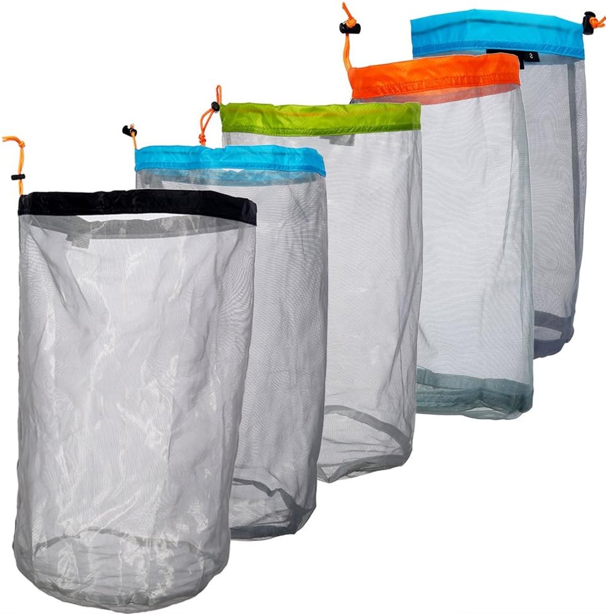 Ultralichte Opbergtas - Mesh Zak - Ideaal voor Camping en Wandelen - Kies uit 5 Maten - Sterke en Lichtgewicht - Perfect voor Buitenactiv...