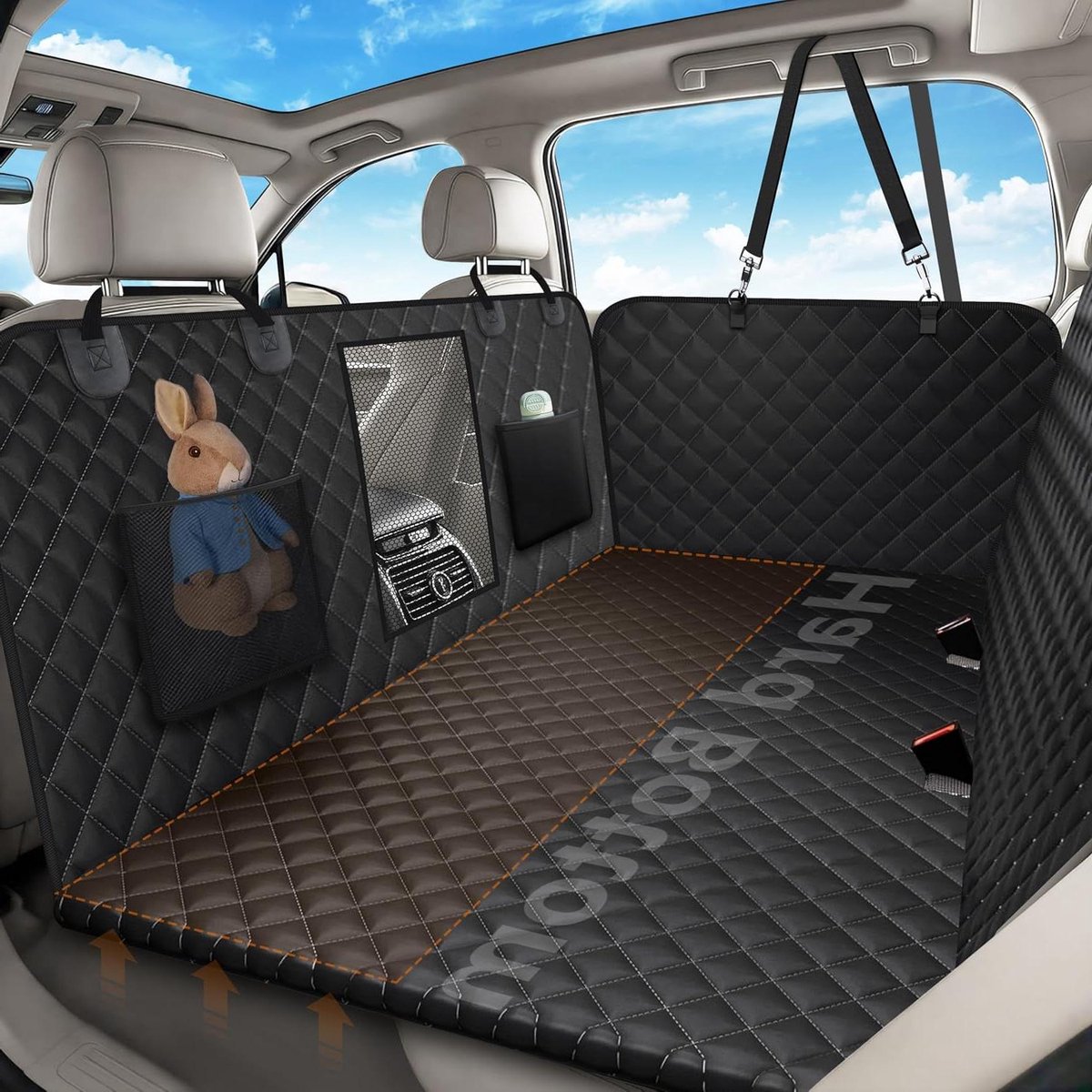 Honden Autostoel - Reisbed - Veilig Reizen - Extra Ruimte - 135x65 cm - Zwart