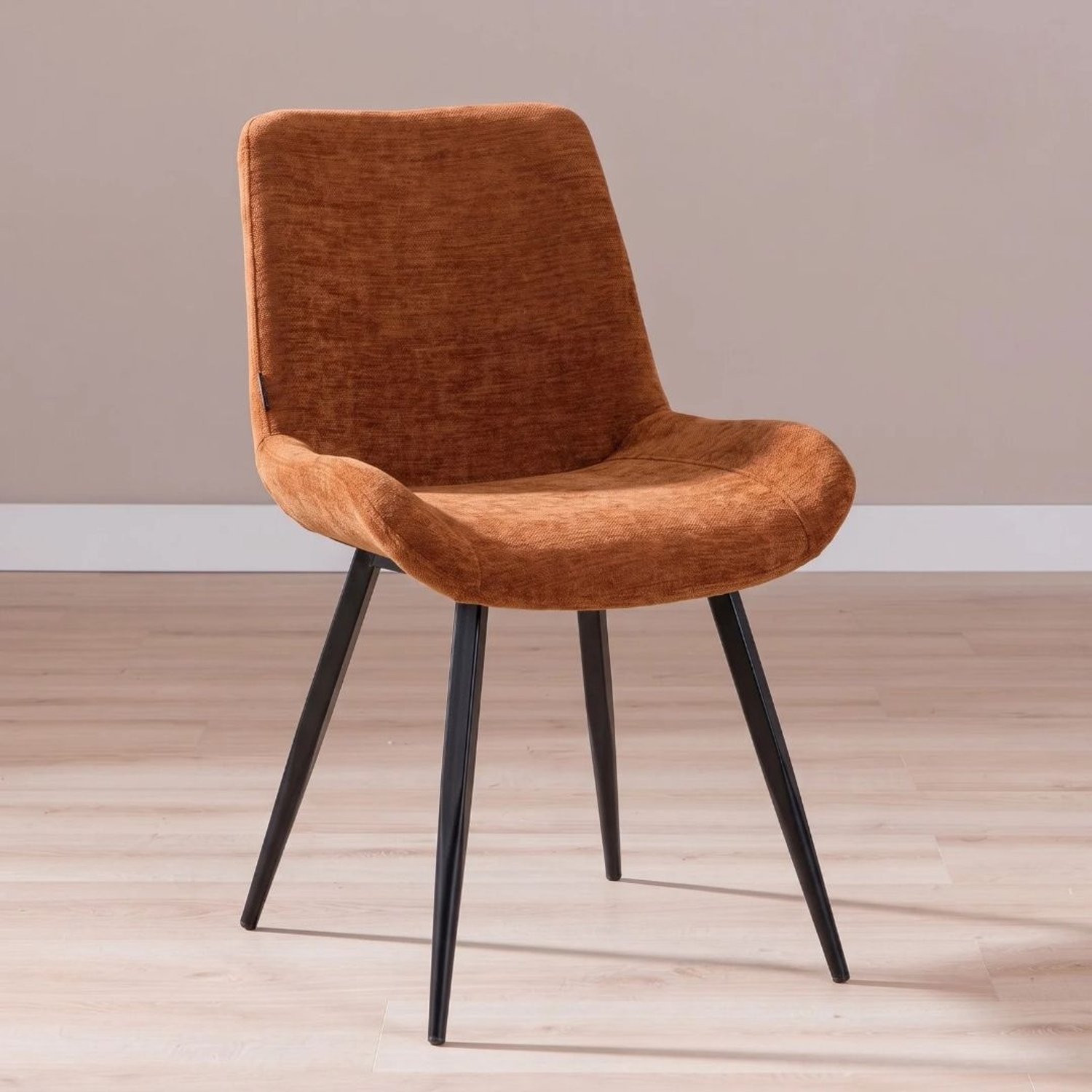 Bronx71 Eetkamerstoel Vic velvet oker - stoel