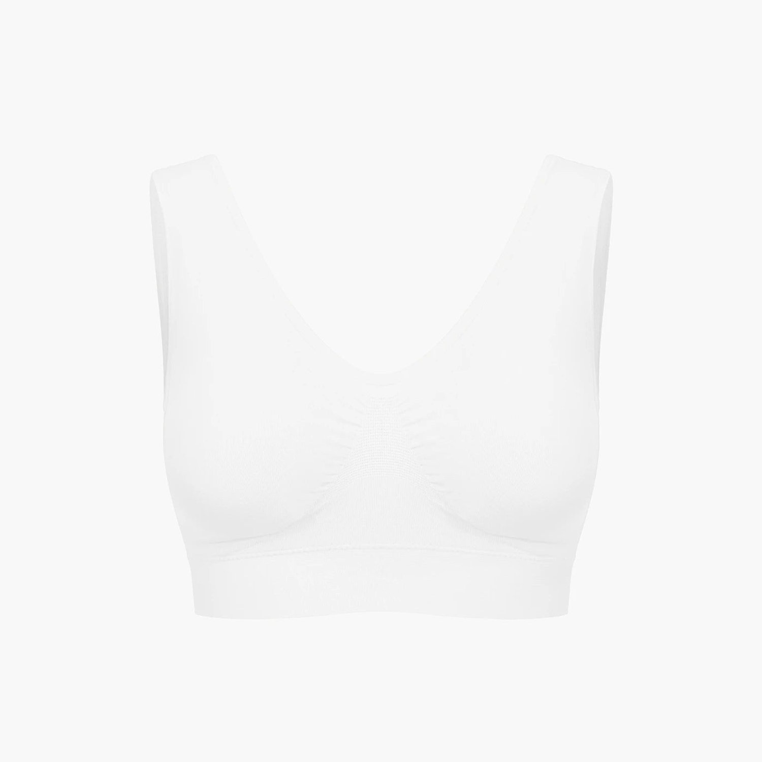 cfab Comfortabele bh - Wit - 4XL - BH Zonder Beugel Voorgevormd - Ondergoed - Naadlos