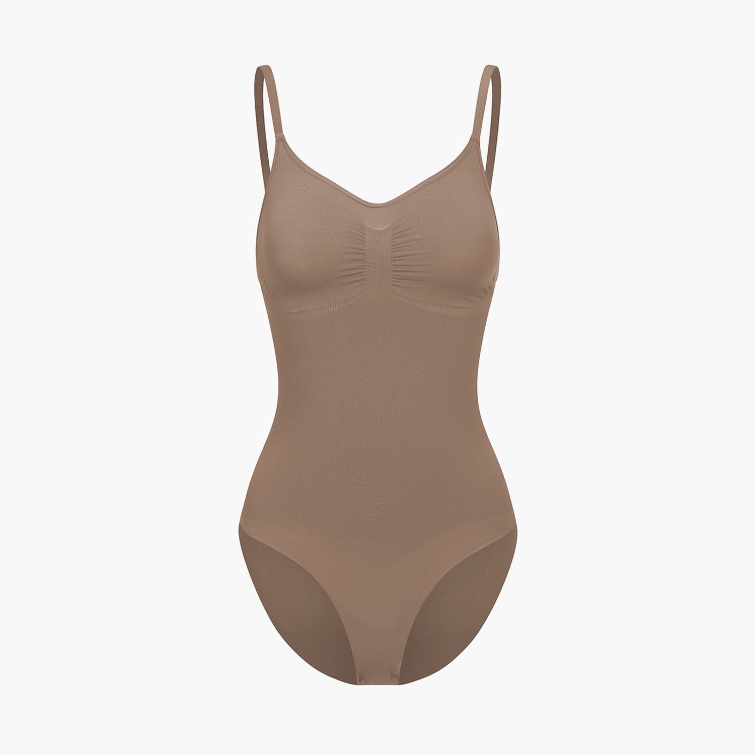 cfab Bodysuit met corrigerende shapewear en slipje - Caramel - 5XL - Corrigerende Body - Naadlos - corrigerend ondergoed dames