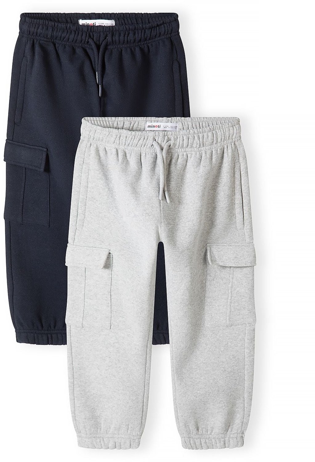Minoti cargo joggingbroek jongens klepzakken - meerkleurig - 2-pack