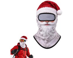 3D Print Balaclava Masker - Bivakmuts - Kerst Ski Masker - Facemask - Balaclava - Grappige Skimaskers - Unisex - Kerst skimasker voor buiten - Grappige cadeaus - Gezichtsmasker - voor Wintersport, Skiën, Kerst - Kerstman