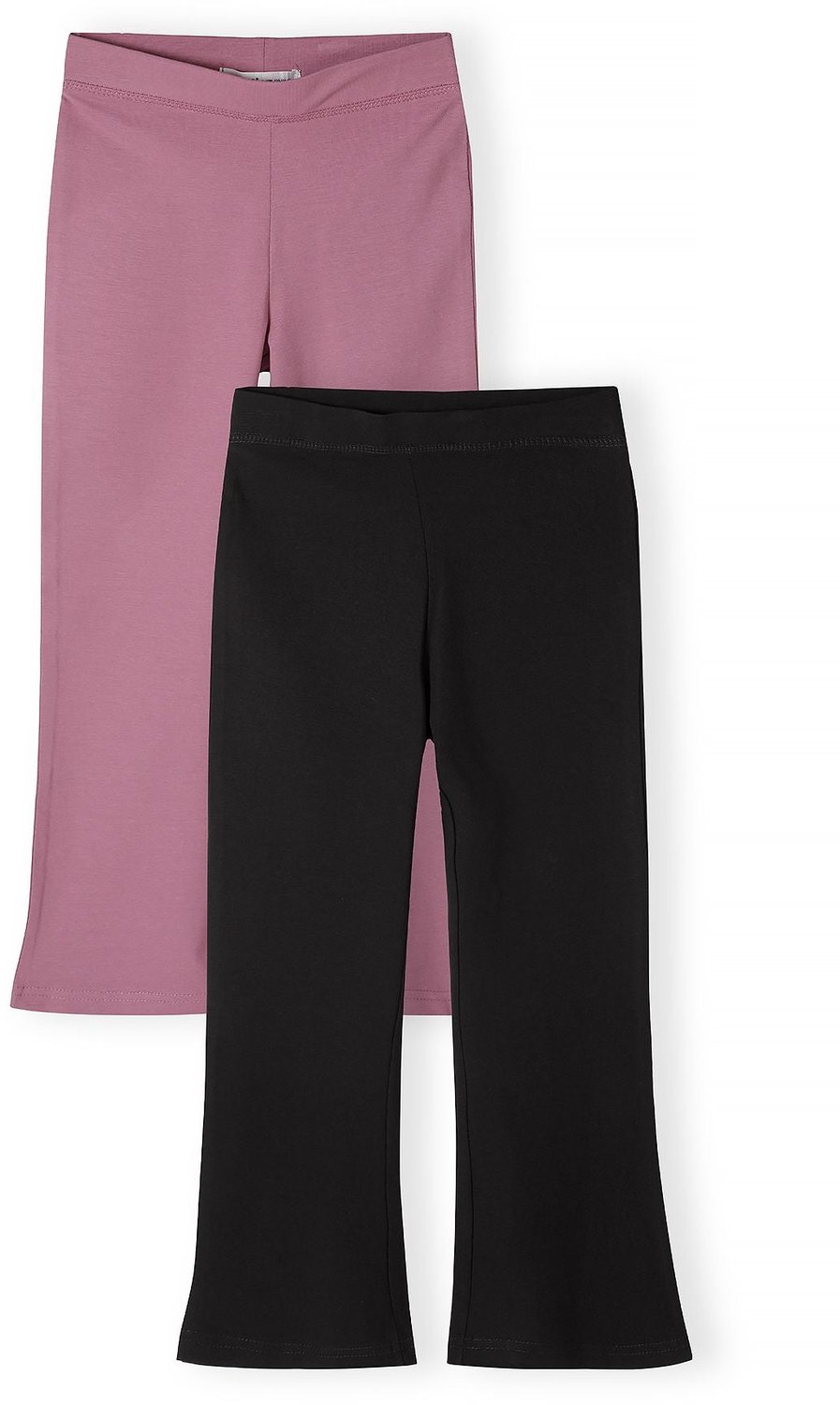 Minoti legging meisjes jersey wijde pijp - meerkleurig - 2 stuks