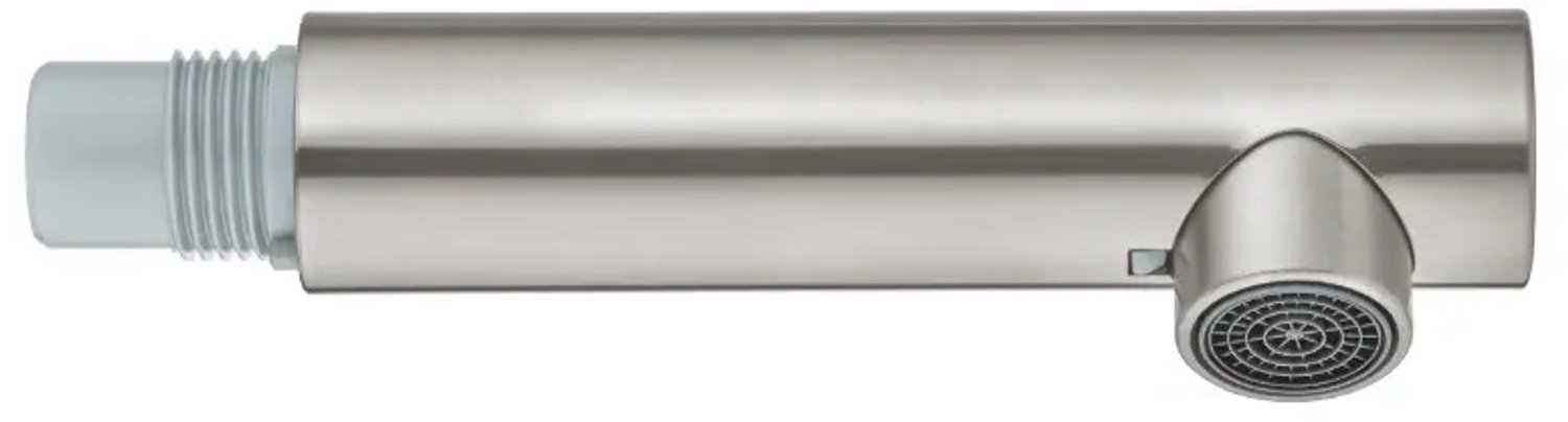 GROHE uittrekbare handdouche 48532, voor eengreeps keukenkraan, mousseur met jetstraal, supersteel, 48532DC0