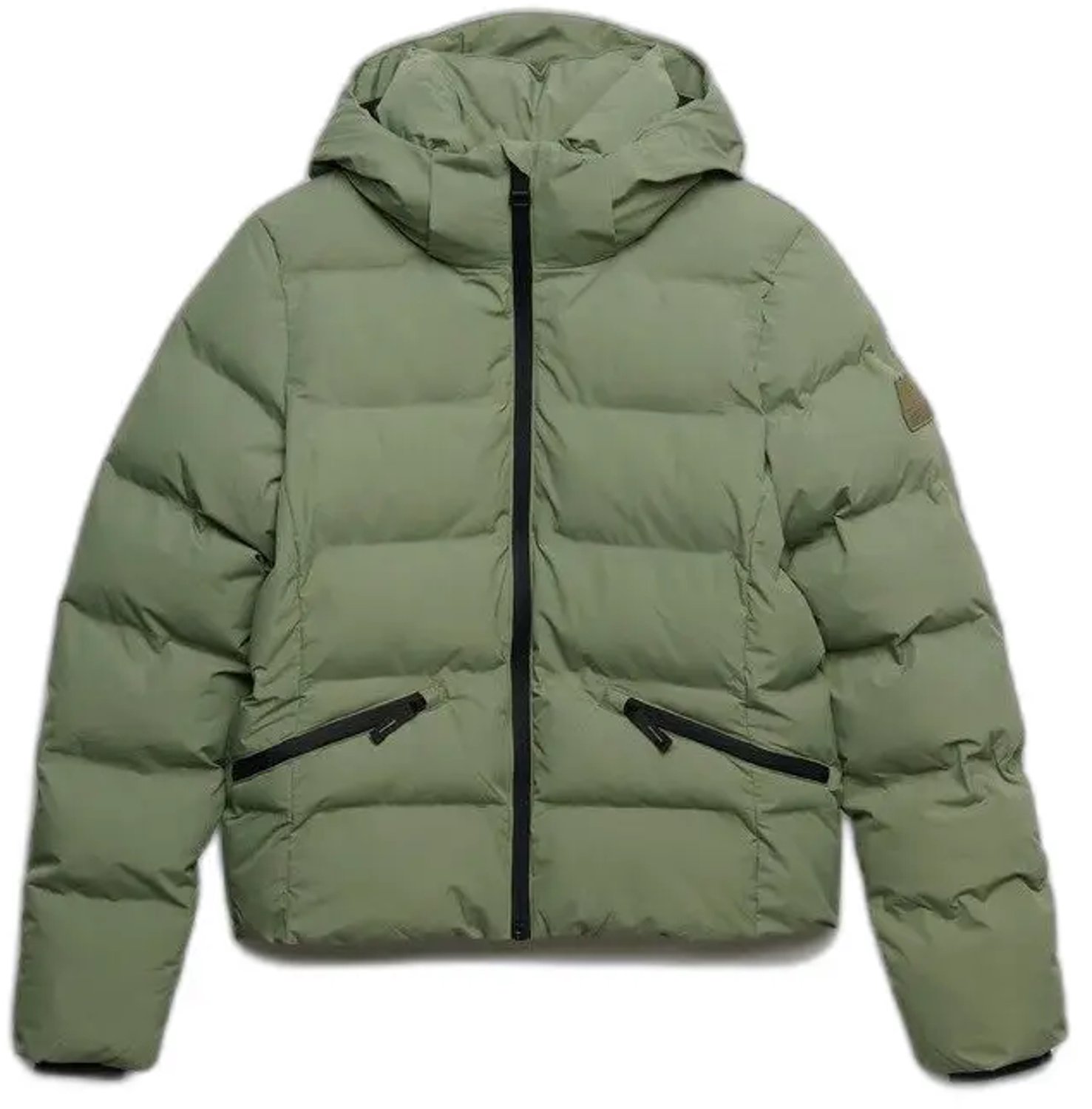 Superdry Gevoerde City Jas met Capuchon Dames Gewatteerde jassen Groen