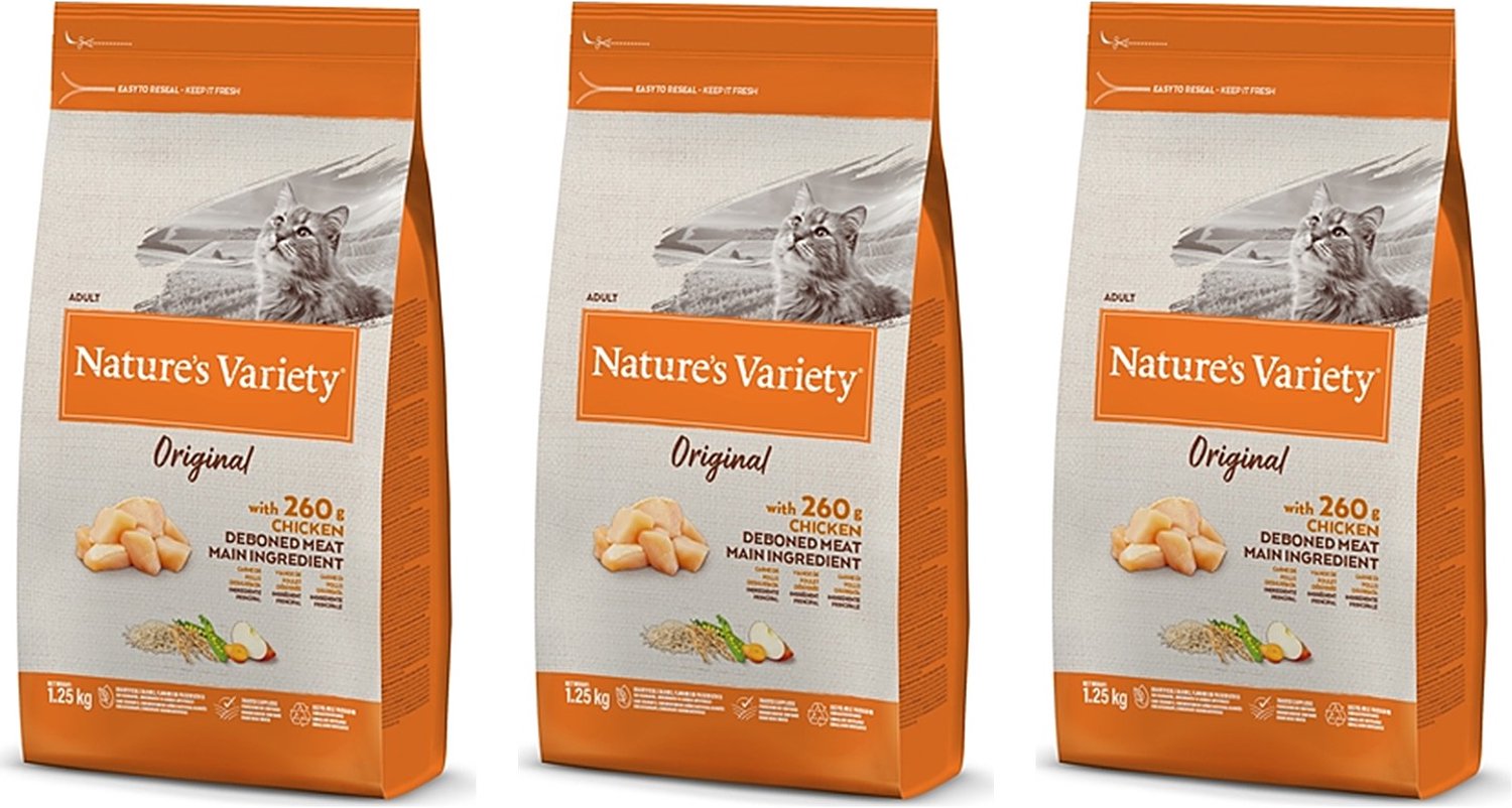 Kattenvoer Natures Variety - Kip, Zonder Granen 1.25kg - 3 stuks - Multipack