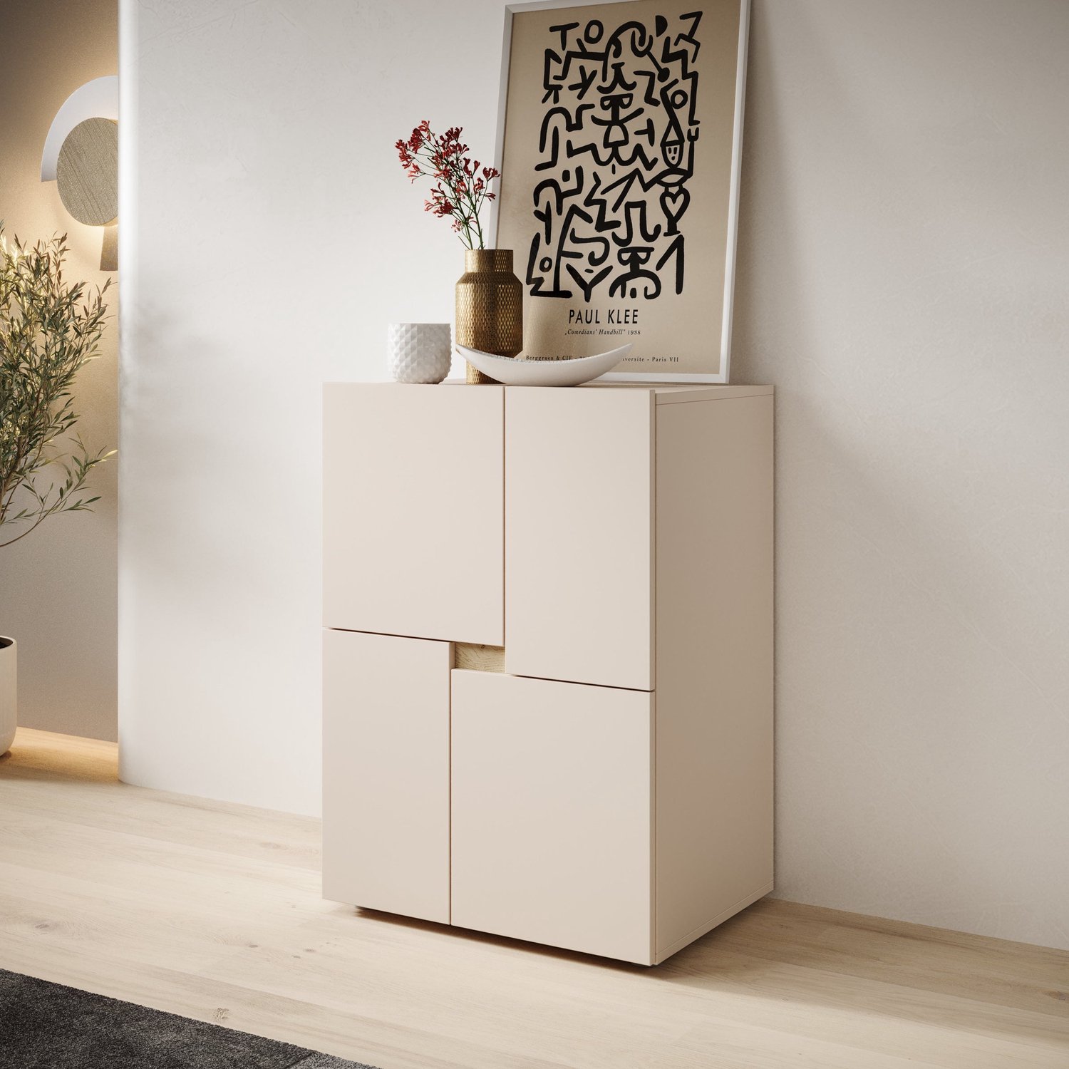 MEUBELLA Lombok - Dressoir - Beige - 60x42x85 cm