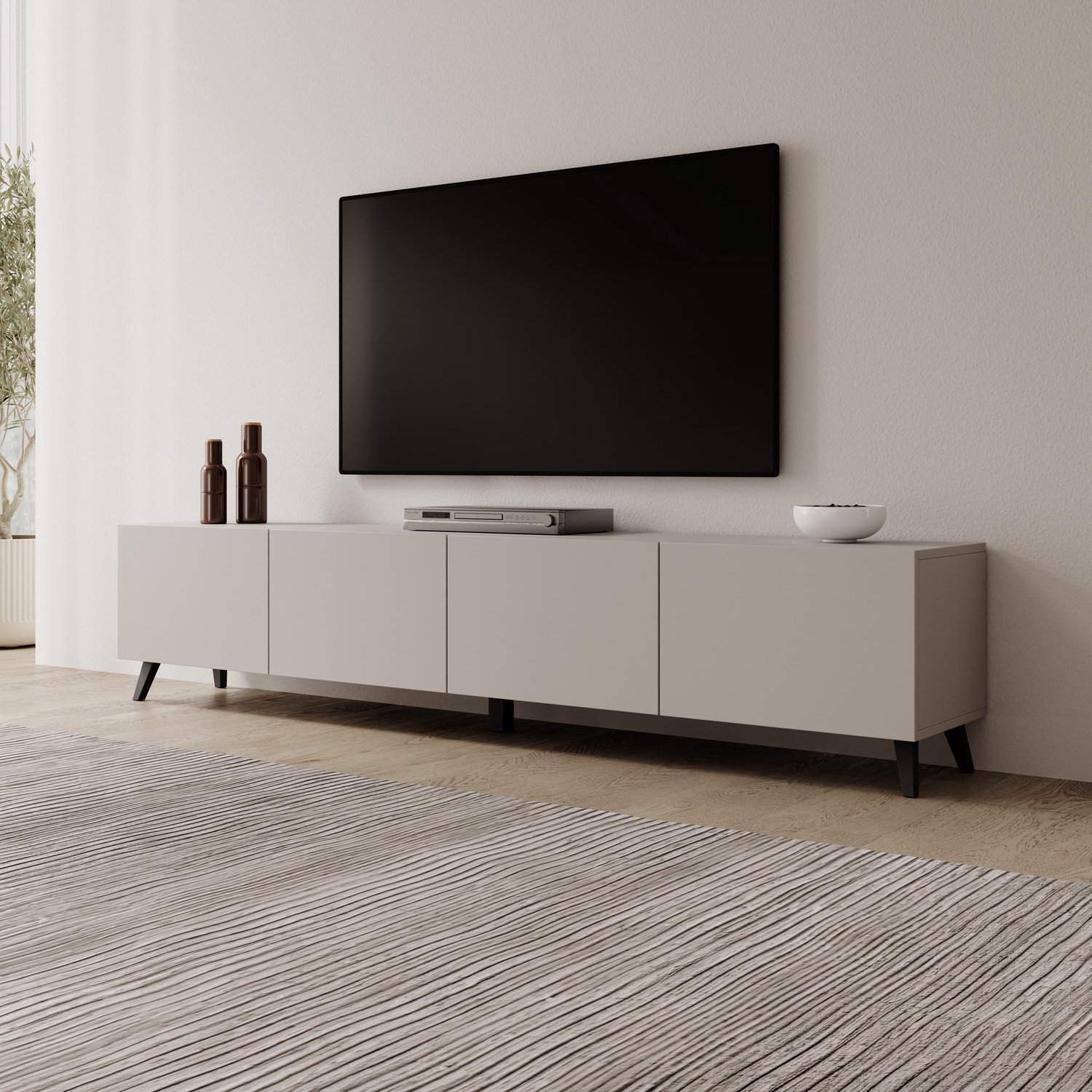 MEUBELLA Pulse - TV-Meubel - Beige - 190x33x40 cm
