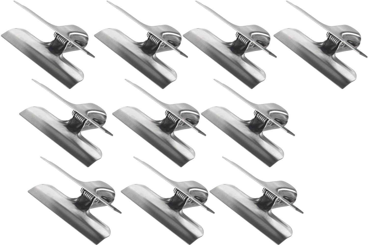 Maximex - Set keukenclips van roestvrij staal, 10 stuks