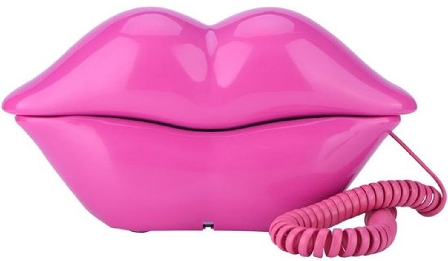 Vaste telefoon in lippenvorm - Rozerood ontwerp - Decoratieve telefoon met unieke vorm