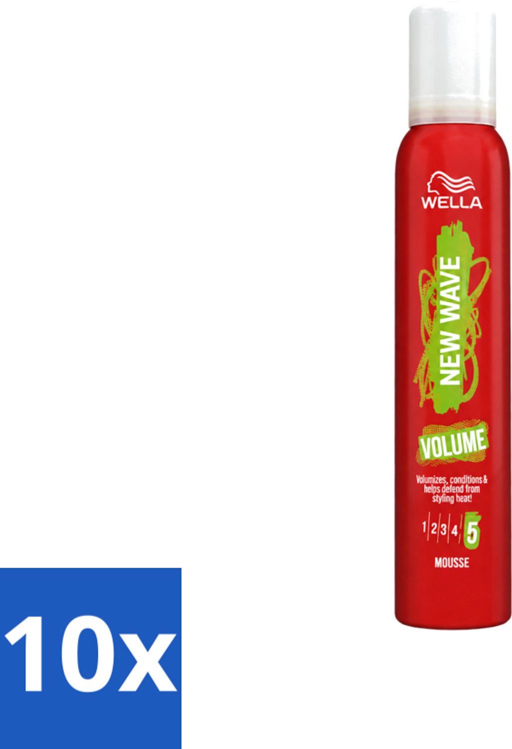 10 x Wella – New Wave Boost – Volumemousse – 200 ml - Voordeelverpakking - 10 stuks
