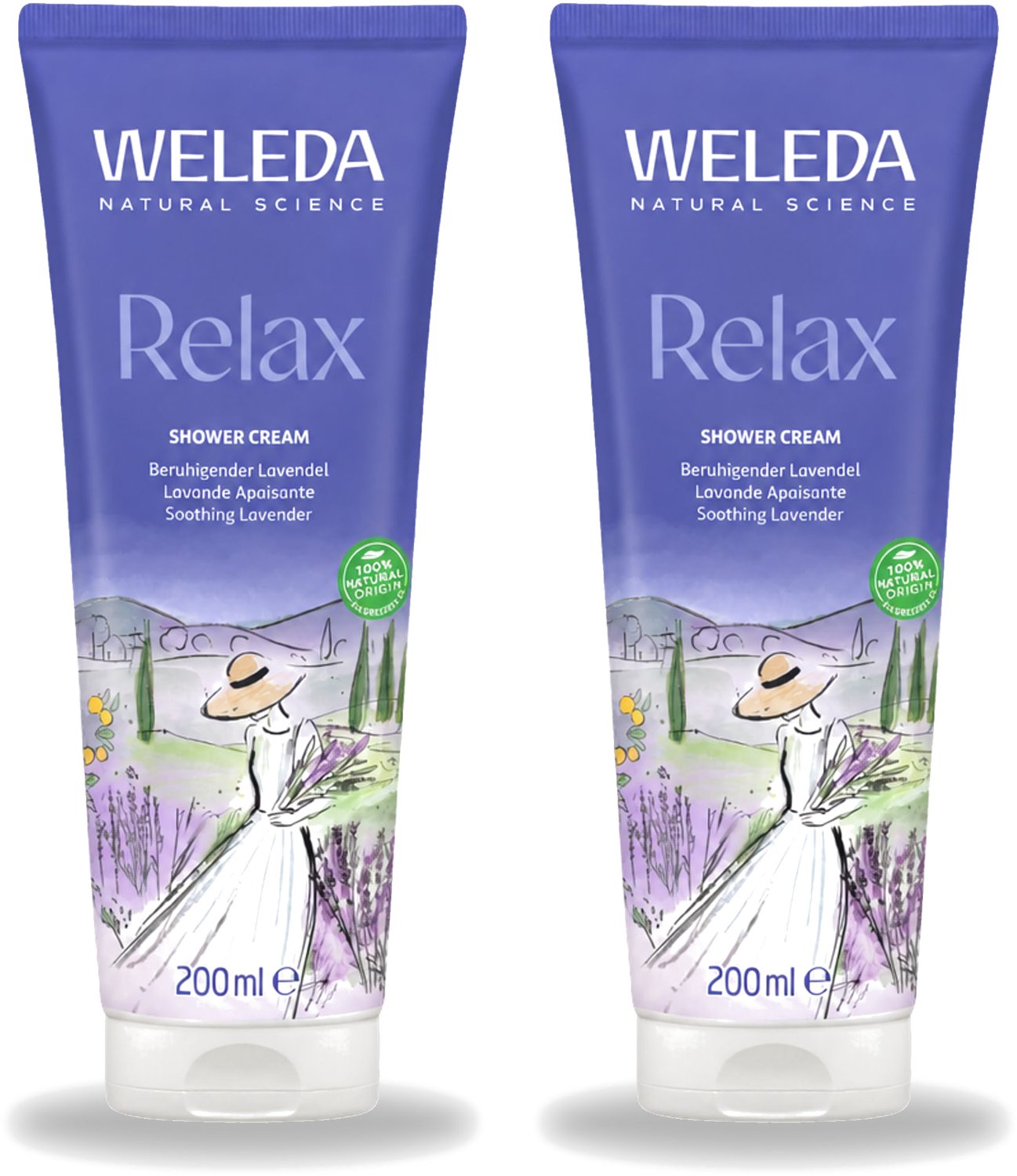 2 x WELEDA - Douchecrème Aroma Shower Relax - 200 ml - Voordeelverpakking - 2 stuks