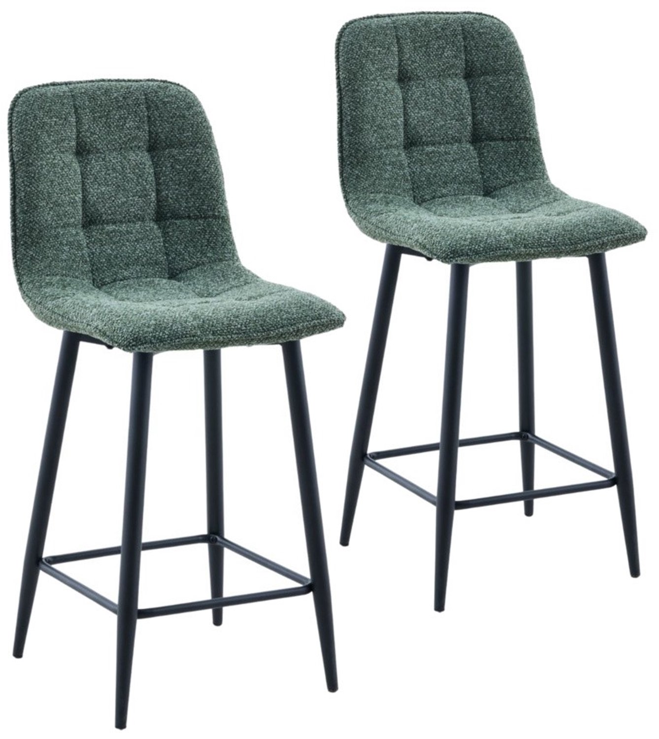 DS4U - - Hugo barkruk 65 cm - Set van 2 - Groen - Stof