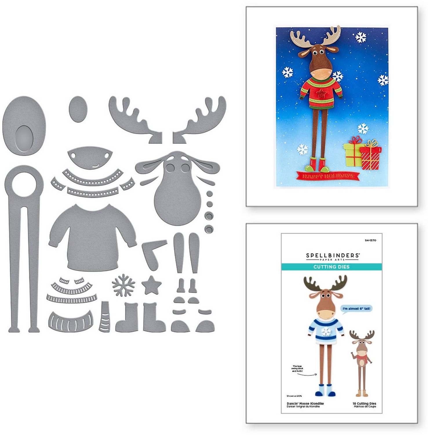 Spellbinders Snijmallen - Dancin' Moose Klondike - 18 st.