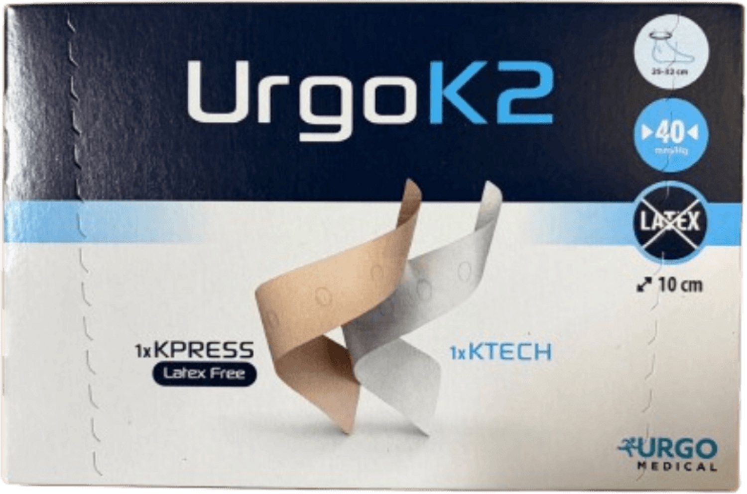 URGO - URGO K2 LATEX VRIJ - 25-32 10 CM - 2 stuks per doos