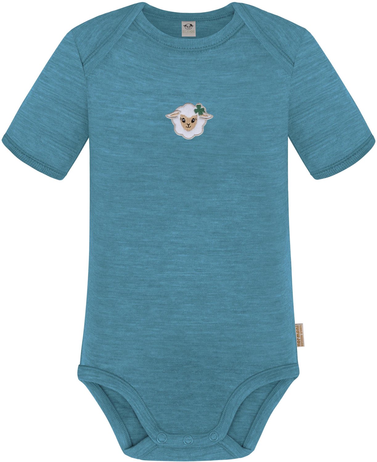 Baby-merino rompertje met korte mouwen „Tauranga“