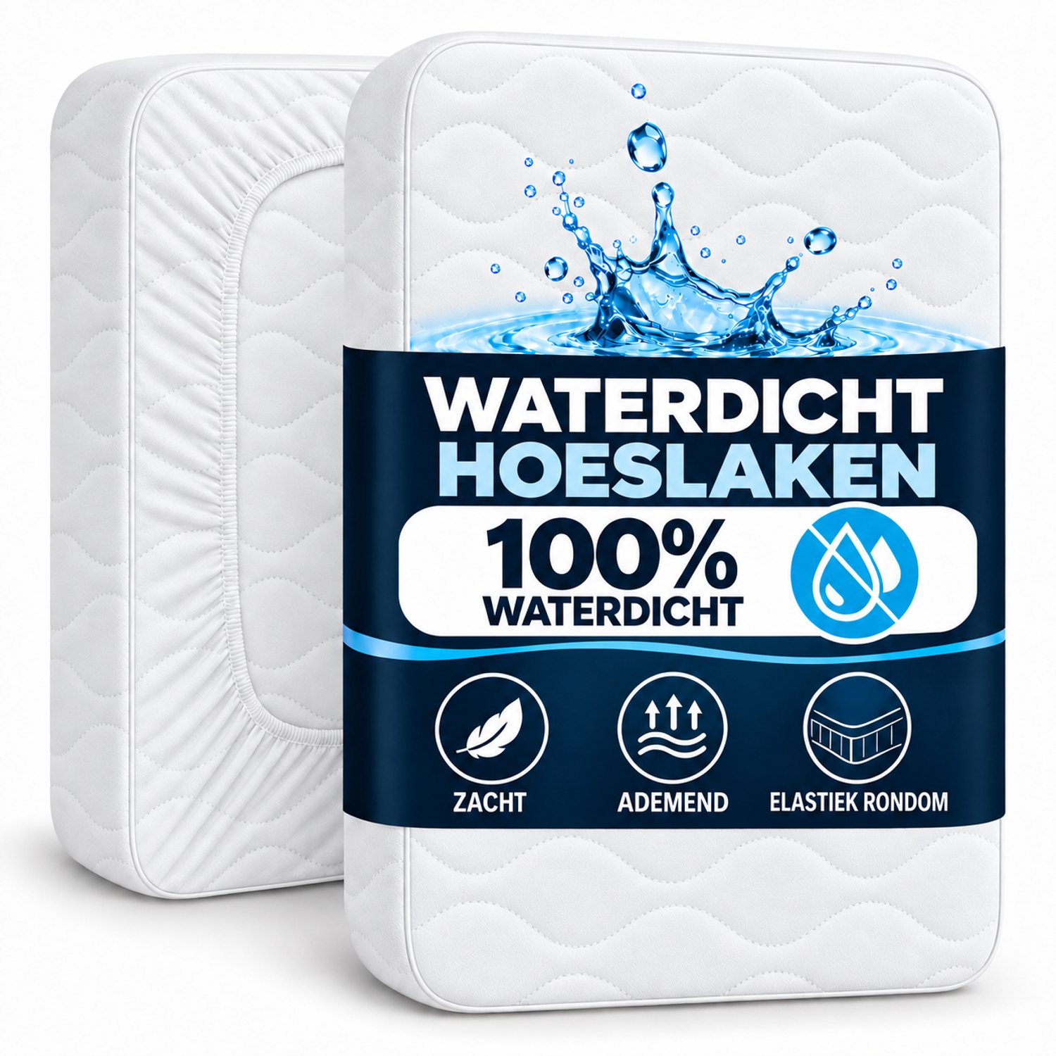 Matrasbeschermer 100 g/m², 90x200, 120x200, 140x200, 160x200, 180x200 of 200x200 cm