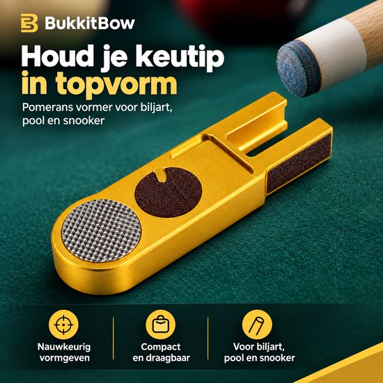 BukkitBow - Biljartkeu Tip Trimmer - Pool en Snooker Keu Shaper - Biljart Accessoire van Merkloos — afbeelding 4
